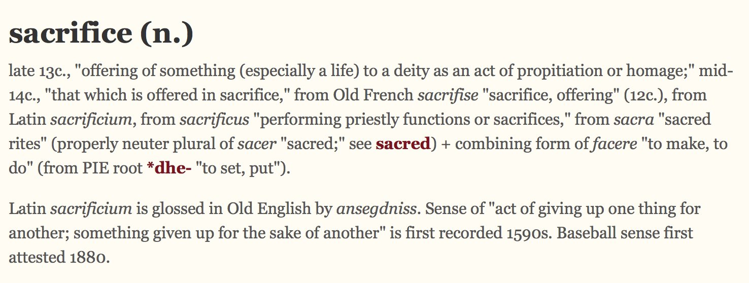 Sacrifice Definition