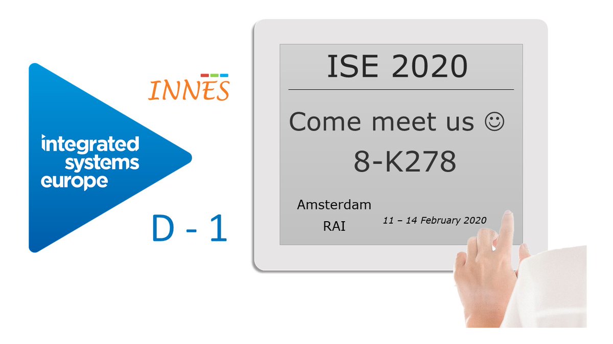 InnesProAV's tweet photo. D - 1 >> We are waiting forward to meeting all of you at our booth 8-K278 TOMORROW 🤩 ! #ISE2020 #digitalsignage  🤝 https://t.co/7urkxkhXRB