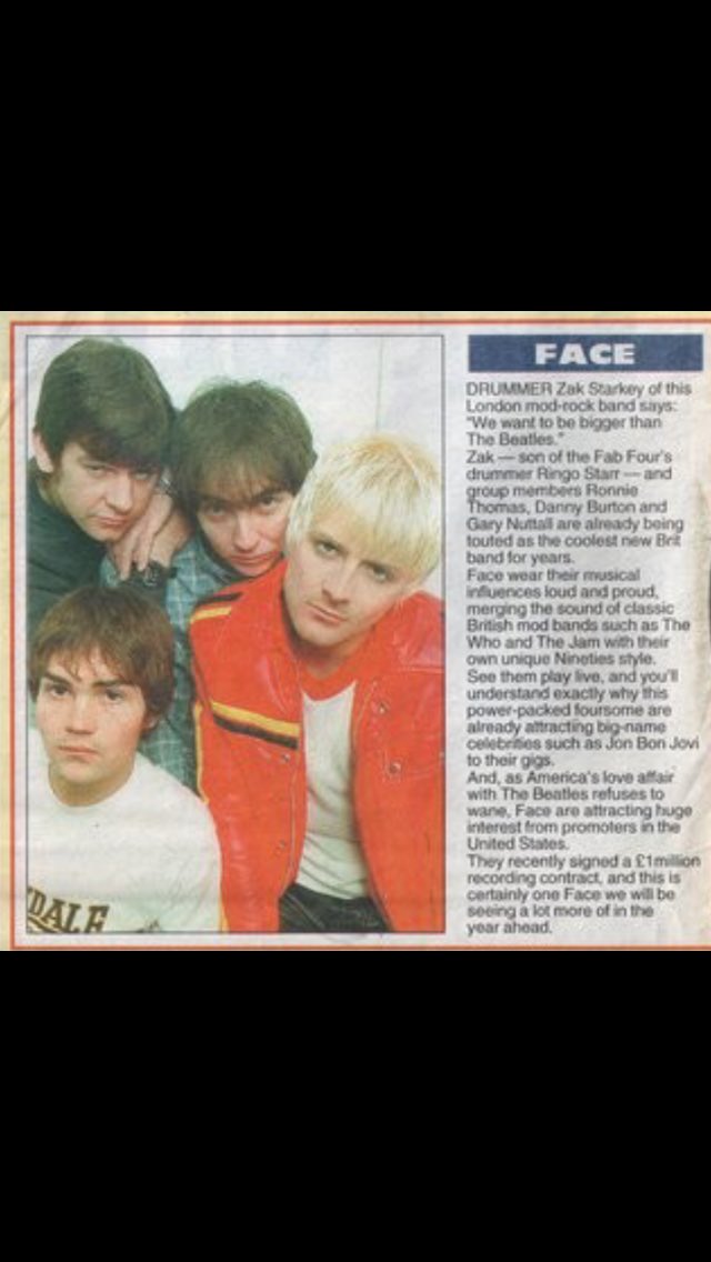 DannyBurtonUK's tweet photo. A little #MondayMemory for you this morning from a ‘90s copy of the @dailystar featuring a very fresh faced current band mate Ronnie Thomas and me. #Britpop #90s #Face @Britpopmemories https://t.co/HjIOoTx99F