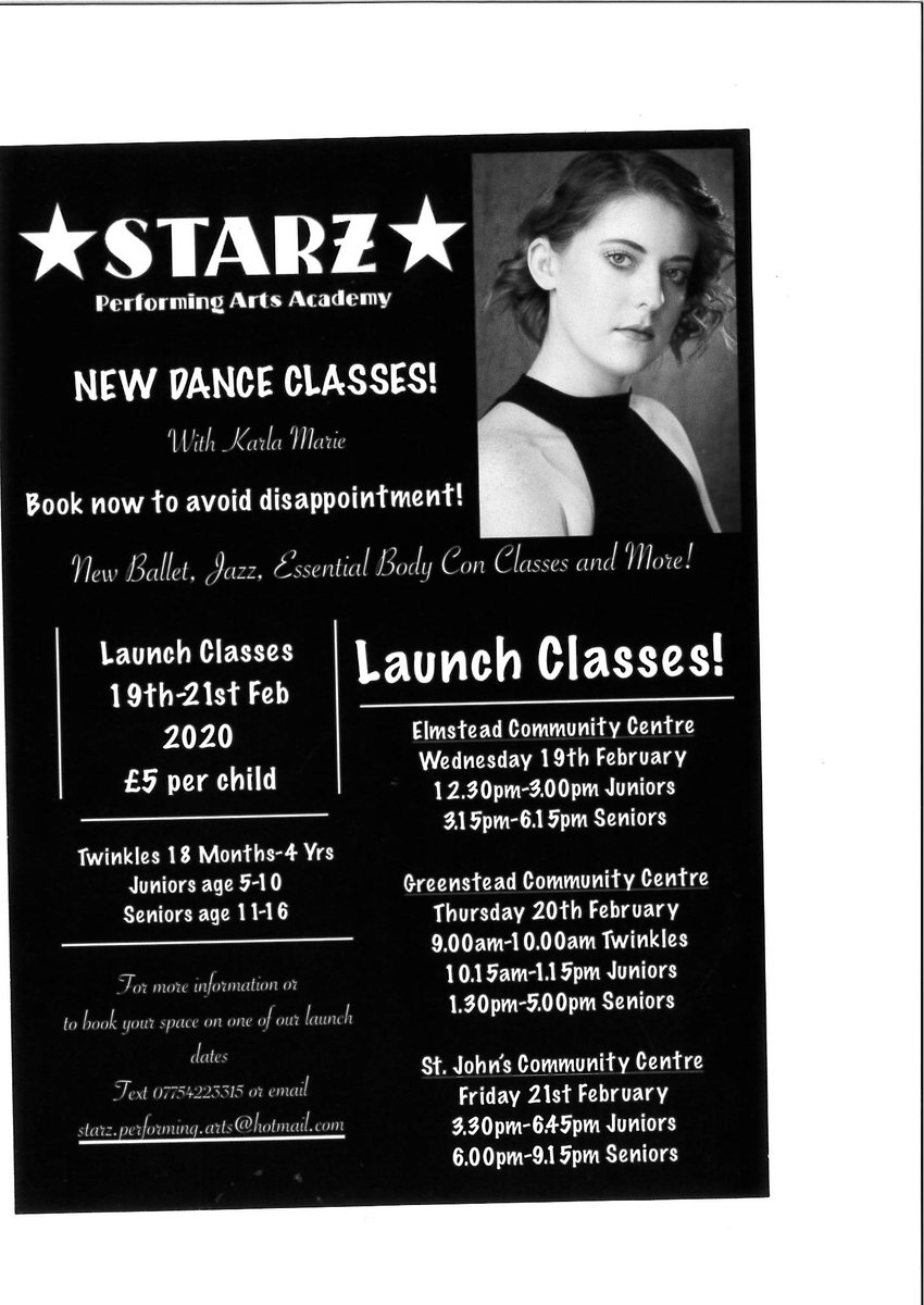 GreenCommCentre's tweet photo. Starz performing arts academy has launch classes next week at the Centre https://t.co/mHAcd1rcZr