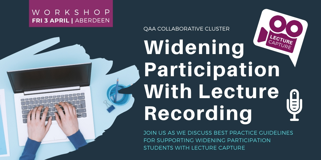 LectureCPTR's tweet image. 📢 Don't miss our 2nd round of #wideningparticipation with #lecturerecording @QAAScotland Collaborative Cluster workshops this April.
We'll be discussing best practice, plus the results of a new focus group study. All welcome - Registration FREE 👇
ow.ly/9I5O50ybFcy