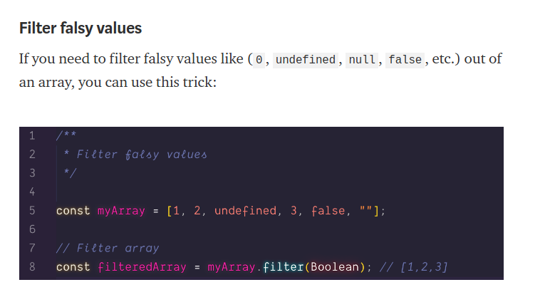 xhubio's tweet photo. #Tips_Tricks
💡 New tricks ✨ from our #xTalents 👨💻
✅ Tips & Tricks: How to filter falsy values from an array
👉Source: https://t.co/pTYmagR9l2
#xHub #TipsTricks #xTalentslifes #xTalents #Sharingknowledge https://t.co/PNQ6IWbHqW