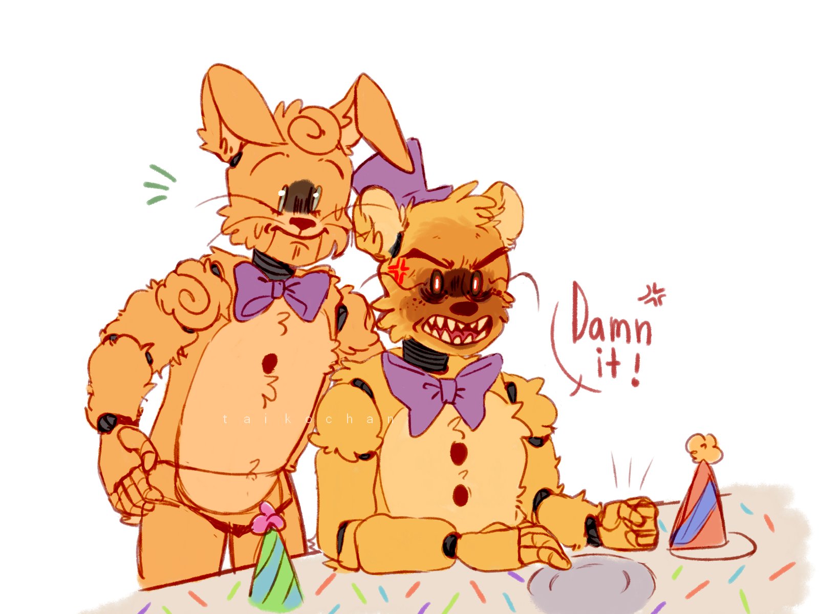 taiko chan on X: #fnaf #fredbear #springbonnie