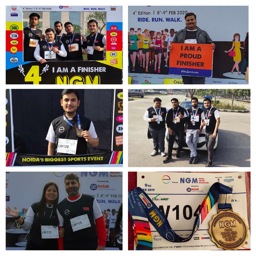 Presenting ChromeInfotech’s proud finishers who joined in with the thousands of participants making a run for the finishing line in the 4th edition of Noida Grand Marathon. 
#fitness #health #wellness #fitnessmotivation