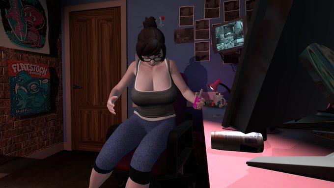 2 pic. #mei #breastexpansion animation is underway as a nice filler content between longer videos.

WIP