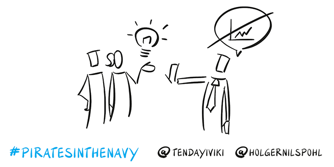 tendayiviki's tweet photo. It is hard to be a #pirateinthenavy. 

While startups are focused on enemies and competitors that are outside their company. 

Innovators within large companies have to contend with enemies and competitors inside their own companies as well. https://t.co/oKRvbuJLAE