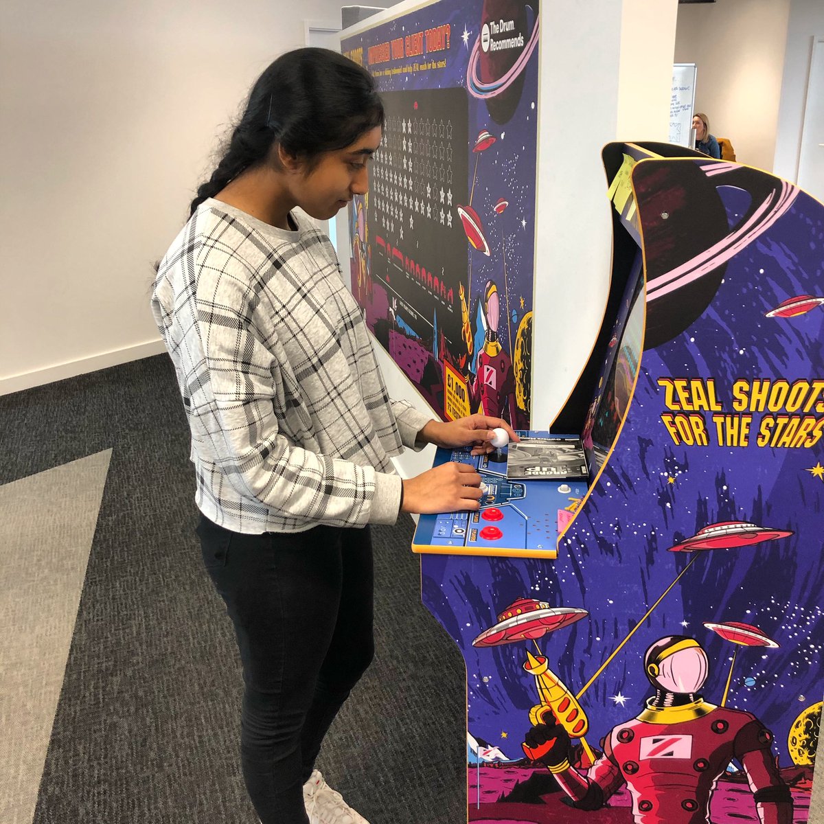 Introducing Jannah Rahman. She joins us from Loreto College for work experience this week, and is currently studying A Level Art, Graphics and ICT. She has a real interest in drawing both realistic portraits of people, and cartoons/video game characters! #teamZEAL