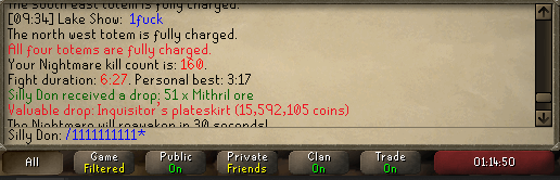 Oculus_PvM's tweet photo. First two Nightmare drops for Oculus!  Both in Silly Don's name and 17 kc apart... Congrats! https://t.co/aR28W2PgNj