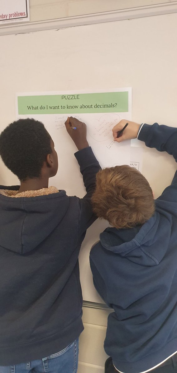 MrBDEvans's tweet photo. Starting our decimal inquiry with a #chalktalk and #thinkpuzzleexplore 
@ProjectZeroHGSE @RonRitchhart @hgse @VisibleLearning @ASMilan https://t.co/rWKCPdZdvK
