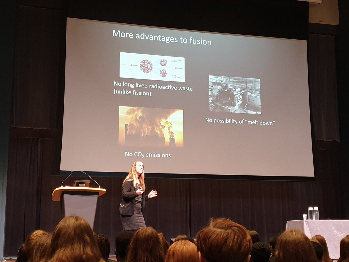 Year 11 separate scientists enjoying a lecture on fusion by Dr Kate Lancaster