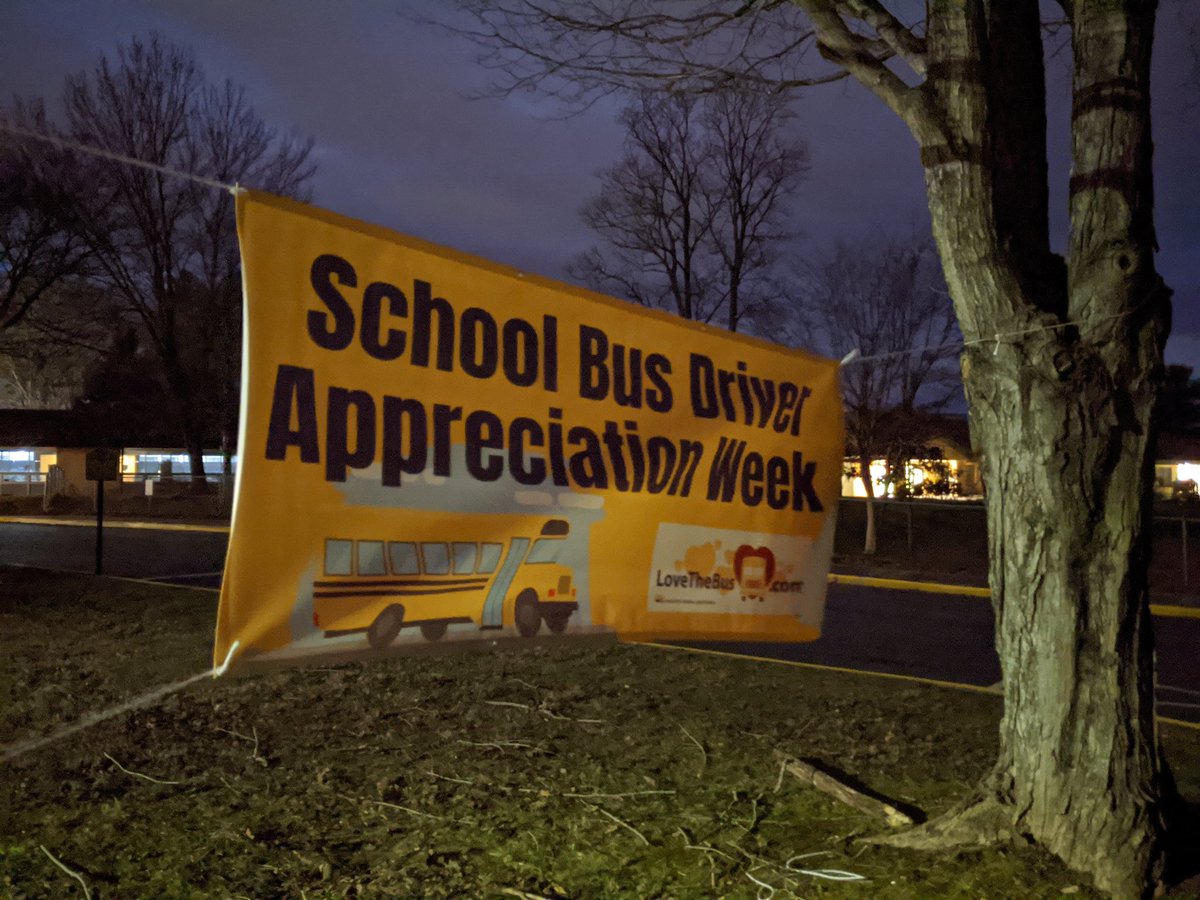 jo_landreth's tweet photo. Never too early in the morning to start Love the Bus week at Ira B. Jones - early morning sign hanging. #NoPlaceLikeJones #theACSWay https://t.co/fvYNYsXtdI