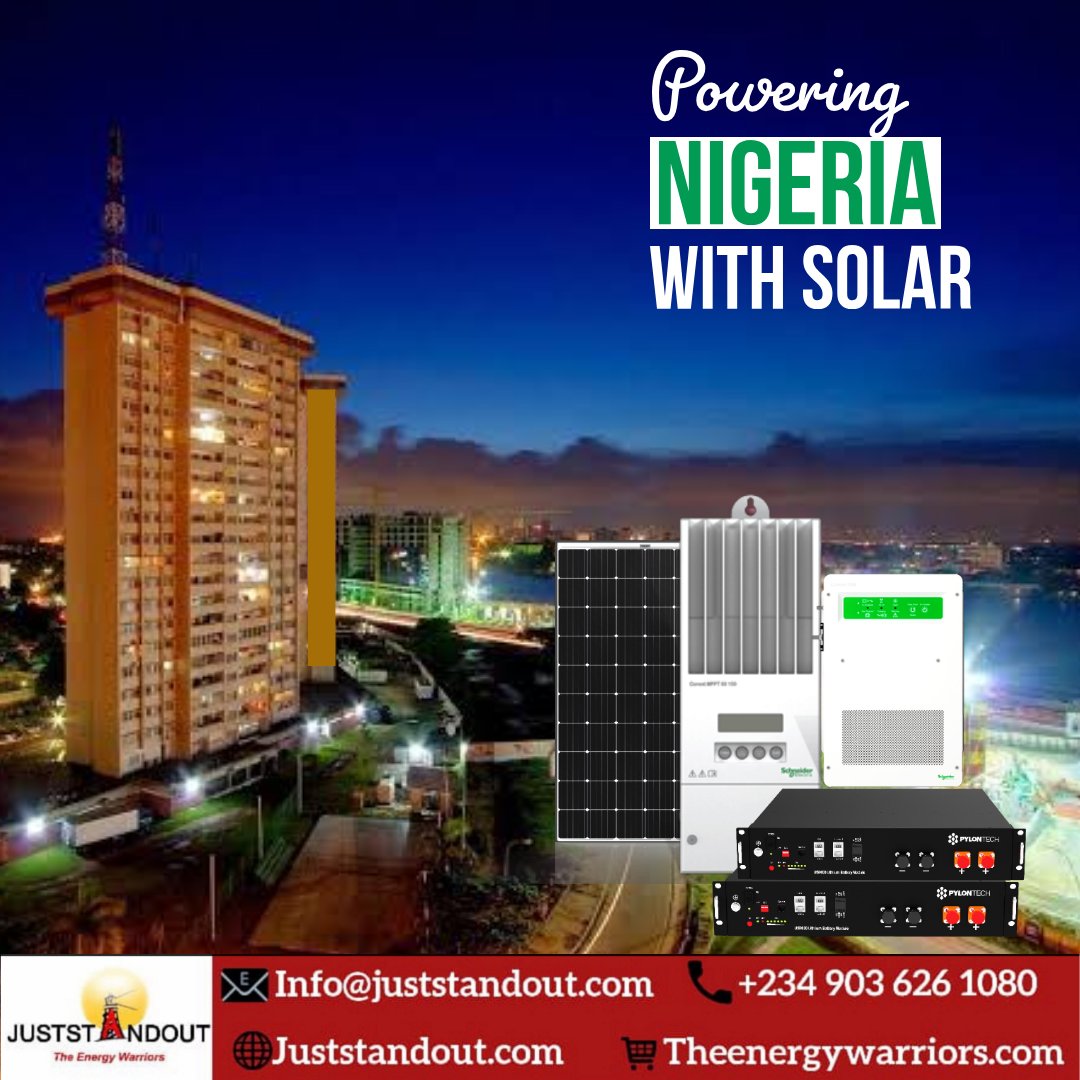 JUSTSTANDOUT's tweet photo. Powering Nigeria with Solar...
#juststandoutenergy #lightupNigeria #Kilowattdivide #gosolar #sustainability #gogreen #solarpowered #solarstreetlight #solarforhospitals #solarforschools #solarforhomes #minigrid #offgrid #Nigeria https://t.co/lhy17TcDU7