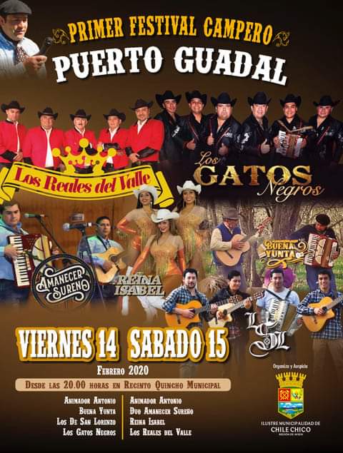 Ya lo agendaste?

Primer Festival Campero en #PtoGuadal 

Asiste en familia y vive las tradiciones en #AysenPatagonia 

14 y 15 de Febrero 
Quincho Municipal