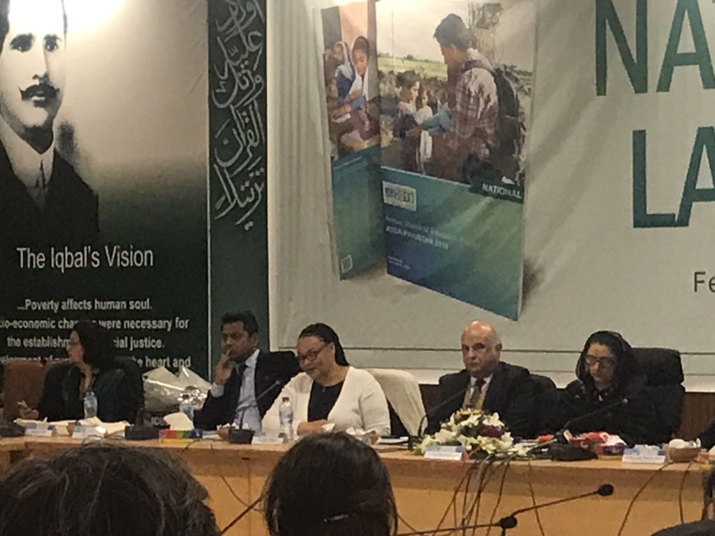 ASERPAKISTAN's tweet photo. Deputy Head DFID Pakistan, Ms. Kemi Williams discusses the #ASER19 education indicators, states that ''Although there has been some improvements but we still have a long way to go!'' @itacec1 @DFID_UK @DFID_GEC @PlanComPakistan @UNICEF_Pakistan @mo_fept @palnetworkHQ @RoomtoRead https://t.co/qRkEx760Ky