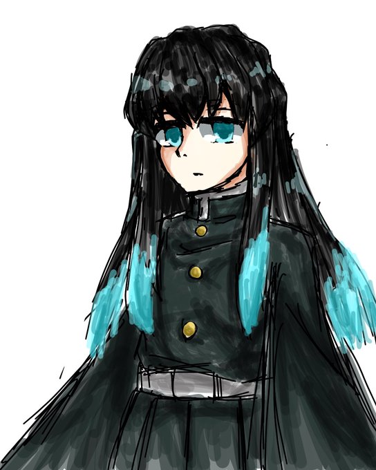 饅頭(こしあん)さんがTwitterに投稿した時透無一郎(鬼滅の刃)のイラスト。