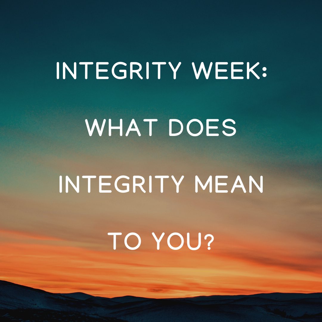 UMWNSCS's tweet image. What does integrity mean to you? 
Today (02/10) marks the first day of Integrity Week, and we at NSCS are celebrating! Come share in our excitement by visiting us at our table on the second floor of the UC and by replying to this post what integrity means to you!