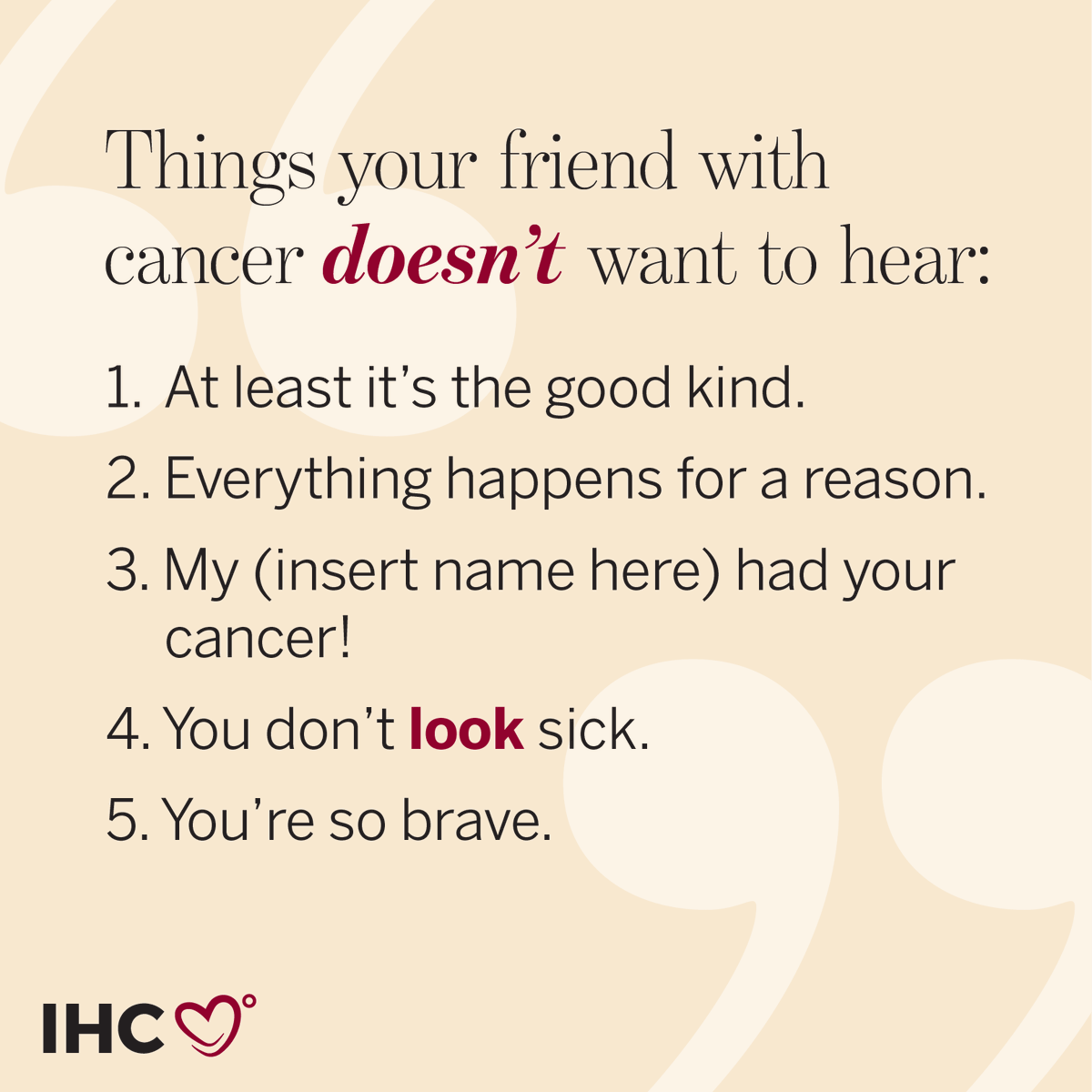 ihadcancer's tweet photo. These statements may not seem harmful at first glance, but they can make a person dealing with their own diagnosis feel extremely invalidated. #CancerThrivers, share your preferred alternatives!
#cancer #ihadcancer #cancerawareness #cancerpatient #justdiagnosed https://t.co/oa3RtR5KDL