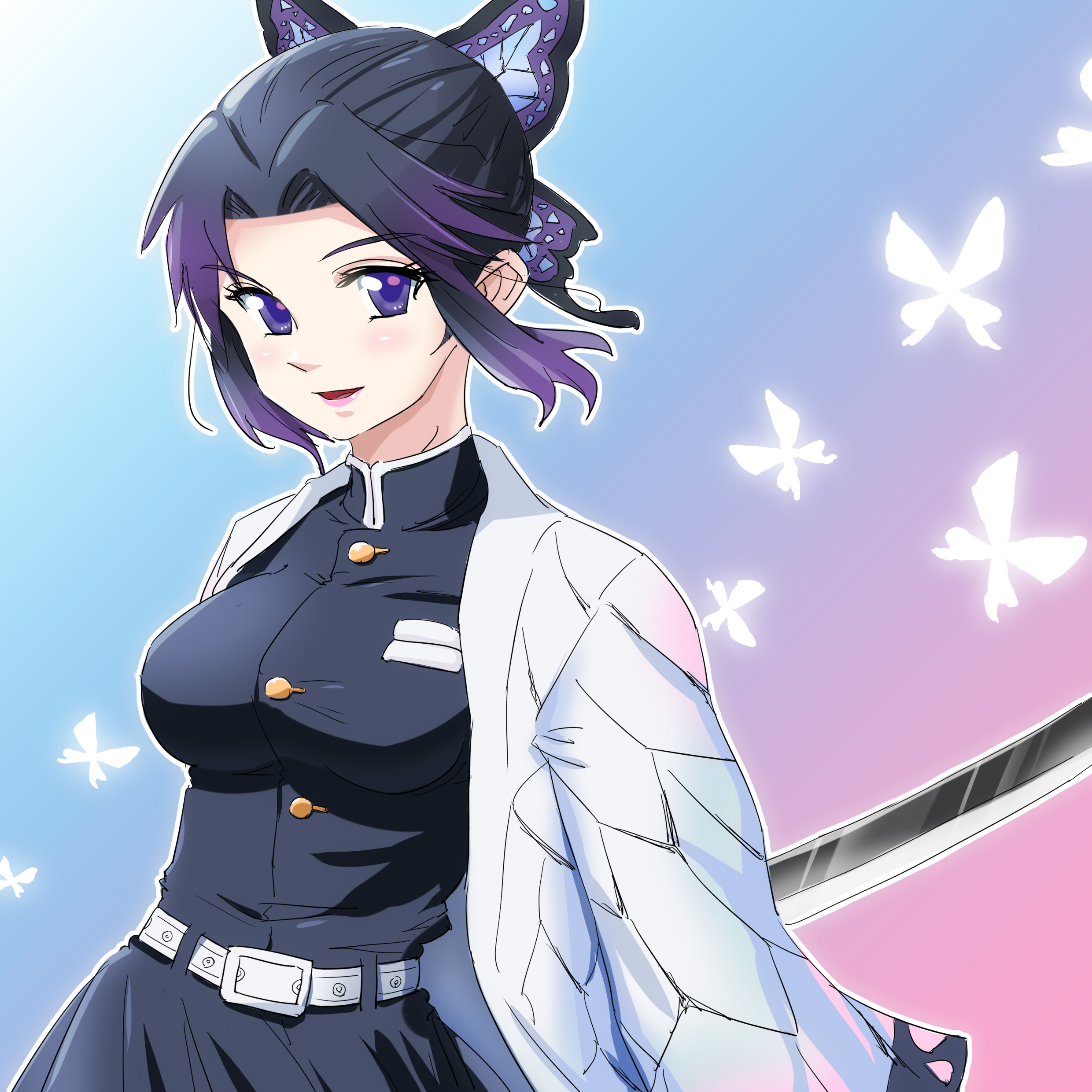 ごっちん モンストと鬼滅の刃のコラボ発表記念に 胡蝶しのぶを描きました モンスターストライク 鬼滅の刃 胡蝶しのぶ モンスト好きと繋がりたい モンストイラスト 芸術同盟 創拡 T Co Jqzrzk2qrc Twitter