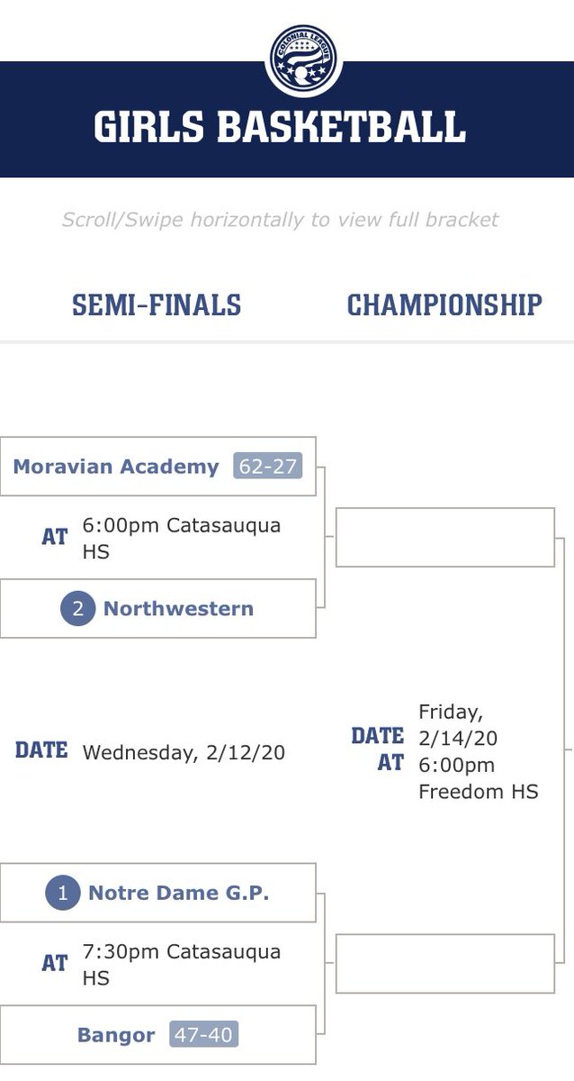 Moravian Academy Girls Basketball (@moravianacadgbb) on Twitter photo 🚨 COME SUPPORT
‼️<a href="/Colonial_League/">Colonial League</a> GBB Semis
🗓 This Wednesday 2/12
📍Catasaqua High School
🕕 6 pm
<a href="/MoravianAcadGBB/">Moravian Academy Girls Basketball</a> 🦁
vs ❌ Northwestern 🐯❌
Get 🔈LOUD 🔈and help the girls to the FINAL! 🚨 COME SUPPORT
‼️<a href="/Colonial_League/">Colonial League</a> GBB Semis
🗓 This Wednesday 2/12
📍Catasaqua High School
🕕 6 pm
<a href="/MoravianAcadGBB/">Moravian Academy Girls Basketball</a> 🦁
vs ❌ Northwestern 🐯❌
Get 🔈LOUD 🔈and help the girls to the FINAL!
