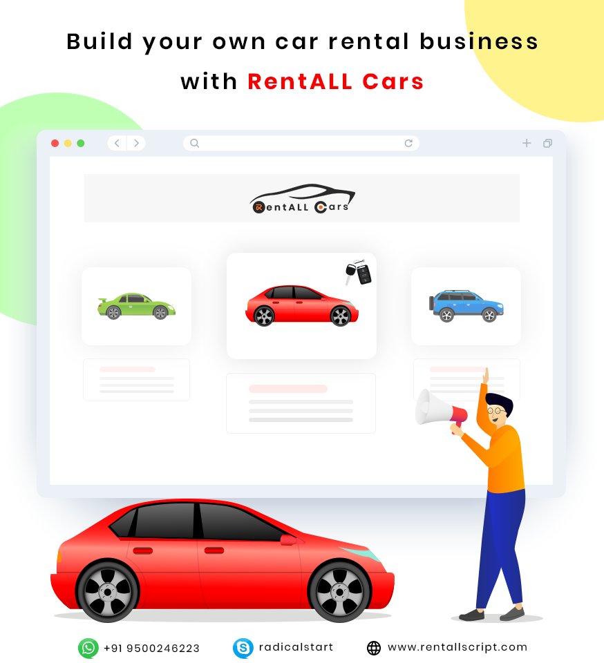 radicalstartnow's tweet image. Build your own car rental business with RentALL Cars.

For more info visit: rentallscript.com

#carrentalscript #carbookingscript #PeerToPeerCarSharingScript #carrentalclonescript #peertopeercarrentalscript  #startups #business #entreprenuers #rentallscript #radicalstart