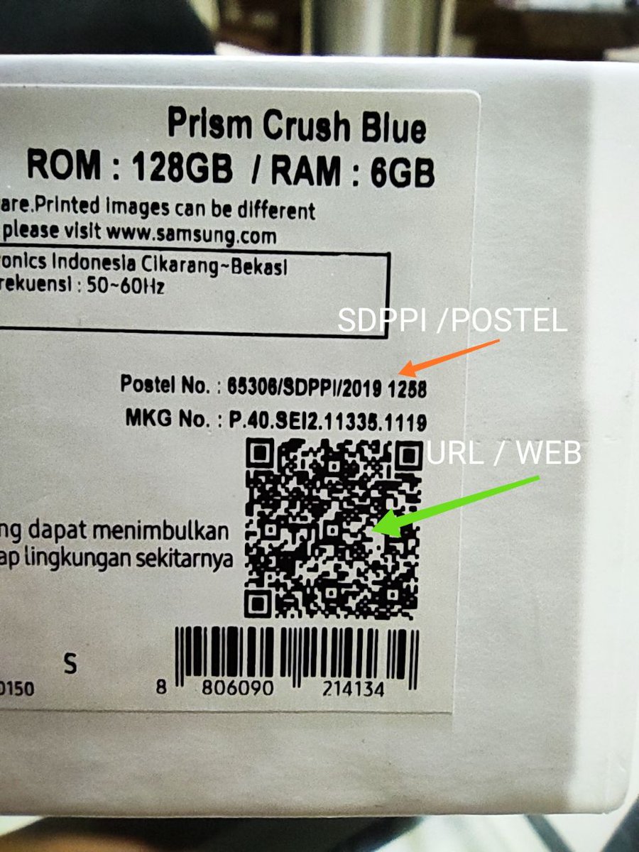 Begini cara mudah saat membeli smartphone untuk mengetahui apakah smartphone ini barang resmi atau barang BM yang pura-pura resmi. 
Kalau yang jual bilang barang garansi 1 tahun bukan berarti jaminan itu resmi.
Lihat di dus tanpa perlu membuka, akan ada nomor SDPPI dan QRcode