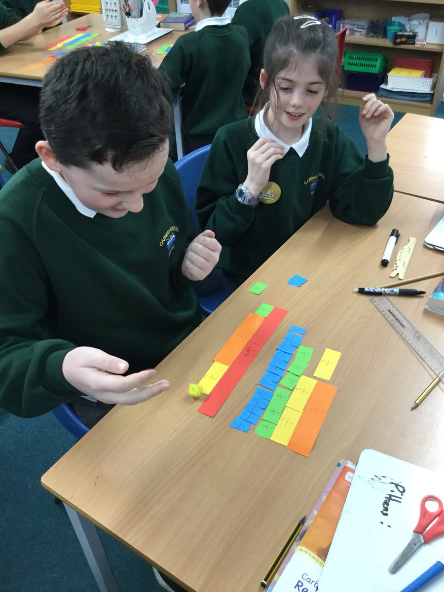 CarbeileY5's tweet photo. Securing our knowledge of equivalent fractions by creating our own fraction walls. The children then played a game in pairs to see what different fractions added together could make 1 whole. Practical maths #beginsatCarbeile #CarbeileMaths https://t.co/JTmdxVircK