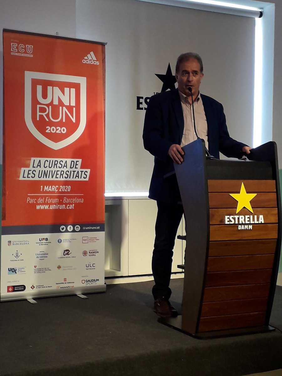 Ruthsotogarcia's tweet image. Presentació per part del nostre alcalde @JCallauBartoli de la cursa @uniruncat , cursa que uneix 2 ciutats @AjSantAdria @bcn_ajuntament  i 12 universitats que es realitzarà al #ParcFòrum 1 Març #esports