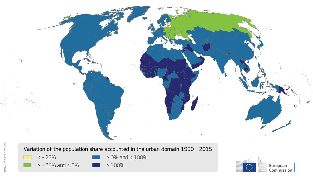 @GEOSEC2025 @EUinmyRegion @europeaid @eu_near @UNHABITAT @OECD_local @GUONetwork A total of 76% of the world’s population now lives in urban areas, according to our Atlas of the Human Planet, presented today at #WUF10 – explore data & the urbanisation pace in nearly 240 countries & territories, spanning 4 decades europa.eu/!DC79wR