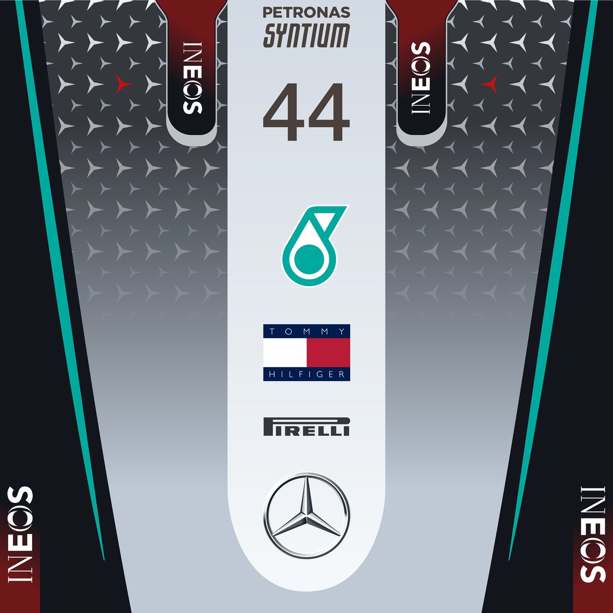 The new livery for the @MercedesAMGF1 #W11 silver arrow! Now with a little bit of red from @TeamINEOS @LewisHamilton @ValtteriBottas 
#f1 #formule1 #formula1 #mercedes #mercedesbenz #mercedesamgf1 #f12020 #livery #f1livery #graphic #vector #art #ziggosport #welcomeineos