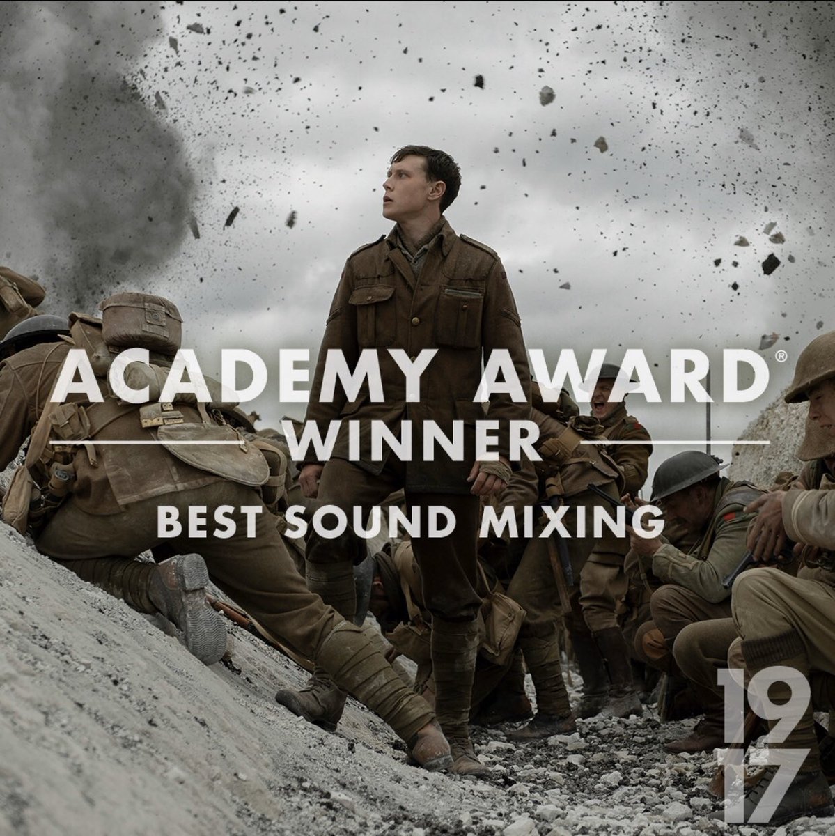 #1917Film is the winner of 3 #Oscars including Best Cinematography - @deakinsarchives, Best Visual Effects and Best Sound Mixing. In cinemas everywhere now.