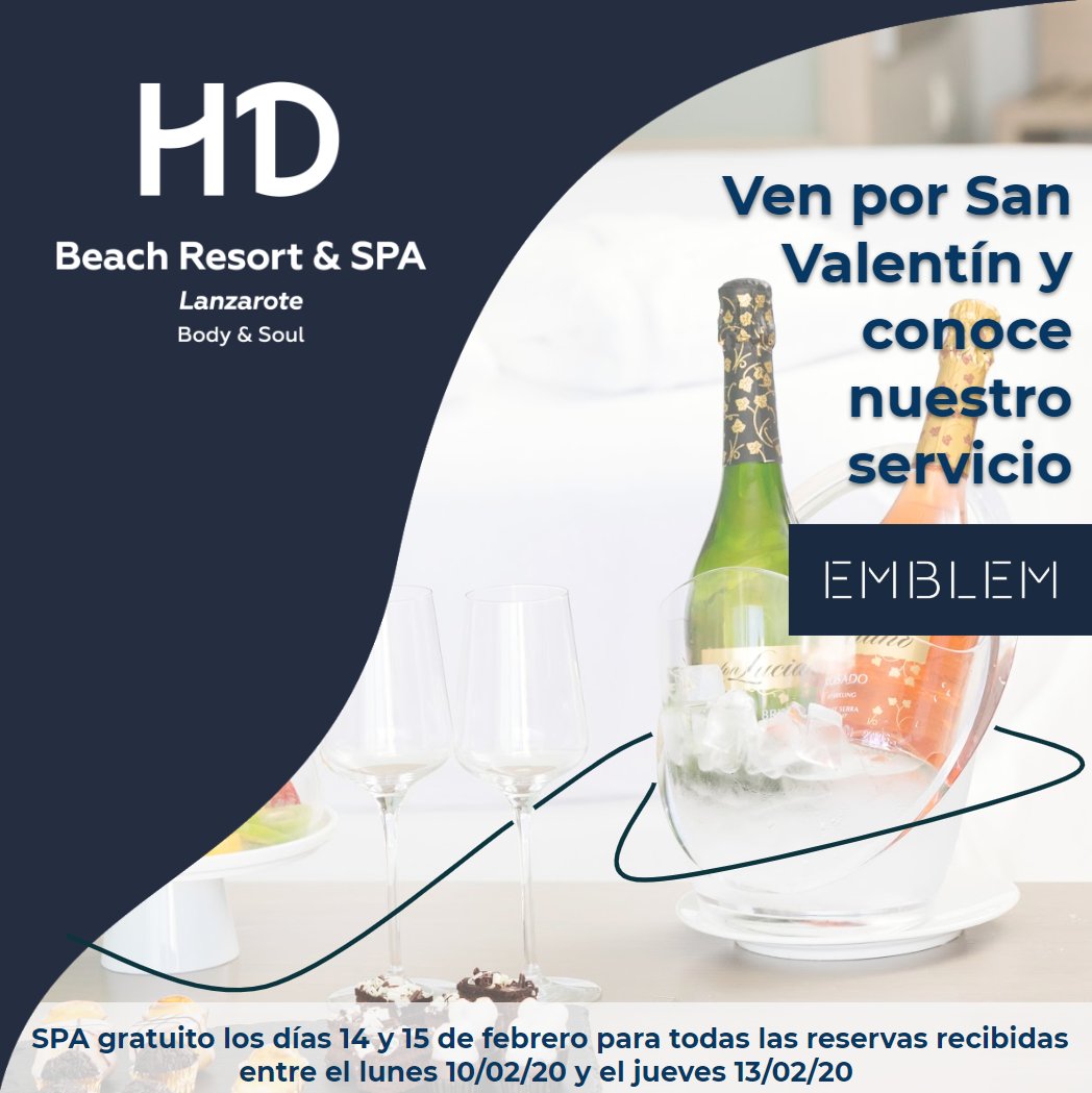 HDHotels's tweet image. ❤Ven a pasar #SanValentín con nosotros en HD Beach Resort Lanzarote y disfruta de nuestro fantástico #SPA de forma gratuita durante el 14 y el 15 de febrero. Las primeras reservas podrán conocer nuestro exclusivo servicio #EMBLEM❤ #HDHotels 
hdhotels.com