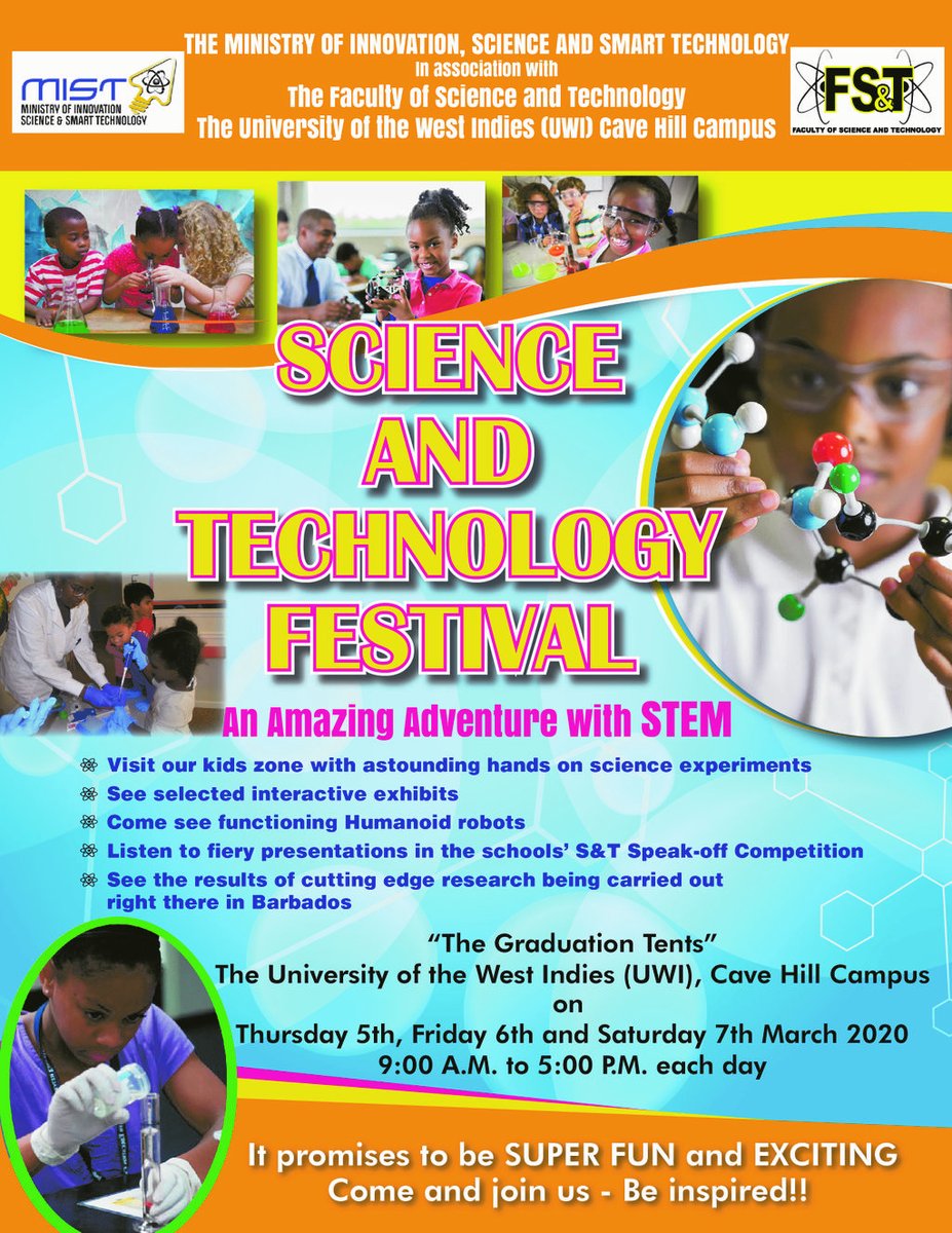 fstcavehill's tweet photo. Come join us for three (3) amazing days at our 2020 Science and Technology Festival as we showcase various awe-inspiring displays and spectacular scientific wonders of Science, Technology, Engineering and Mathematics (STEM).  See the flyer provided for more details on the event! https://t.co/JBhhRmqnFe