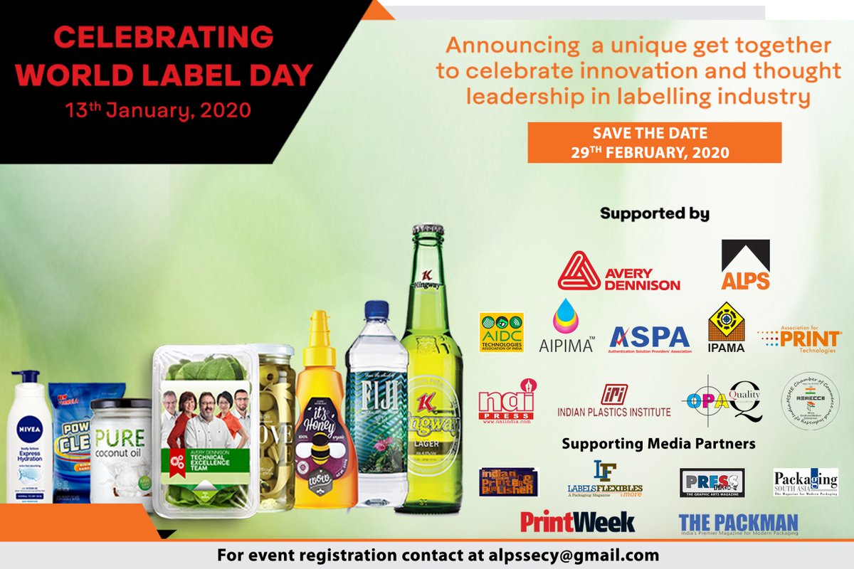 World Label Day Celebrations #WLD2020 
@ADLabelLeader  <a href="/alpsAssociation/">Association of Label Printers & Suppliers</a> <a href="/aspaglobal/">ASPA Global</a> <a href="/AIDCTech/">AIDC Technologies Association of India</a> @PRINTPACKIPAMA <a href="/indianplastic/">Dinesh Chauhan</a> <a href="/IPPTalk/">IPP Talk</a> <a href="/PSATalk/">Packaging South Asia</a> <a href="/Packman_India/">THE PACKMAN</a> <a href="/printweekindia/">PrintWeek</a> <a href="/pressideas/">Press Ideas</a> <a href="/Labels_India/">Mohan Das</a> <a href="/Abhishe07308278/">Abhishek Patwa</a> <a href="/VipinGaurnai/">Dr. Vipin Gaur</a>