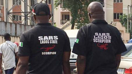 The evidence so far shows servicemen from four branches of the military & law enforcement torturing detainees, or present at the scene of torture.But what about the most notorious branch of the Nigerian police, the Special Anti-Robbery Squad or  #SARS?