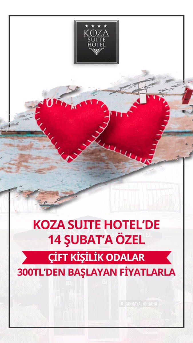 14 Şubat yaklaştı.Otel rezervasyonunuzu hala yapmadıysanız son odalarımıza rezervasyon yaptırmak için bizi 3124466067 arayabilirsiniz