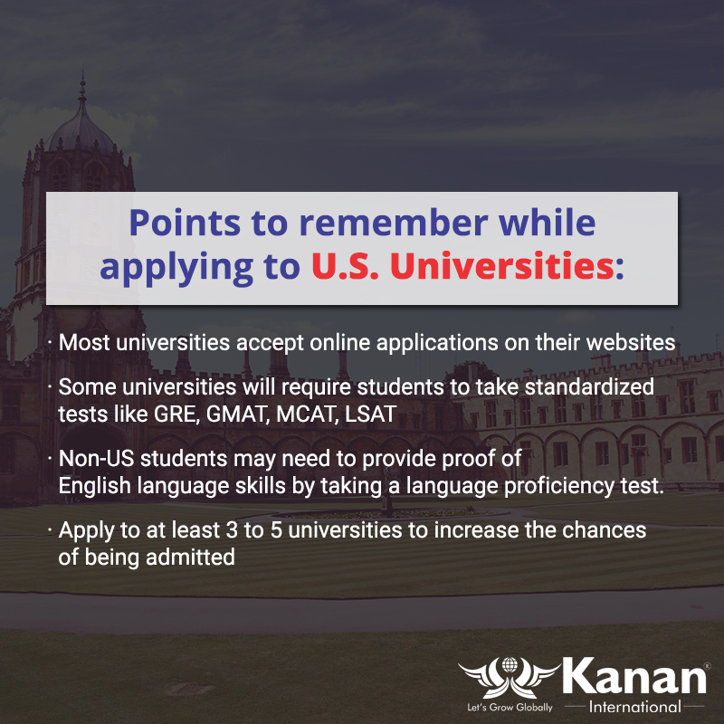 KananInt's tweet image. Applying to U.S. universities is convenient since most universities accept applications on their websites. Some universities have the requirement of standardized tests and English proficiency tests for Non-US students.
#USuniversities #easyapplications #requirements