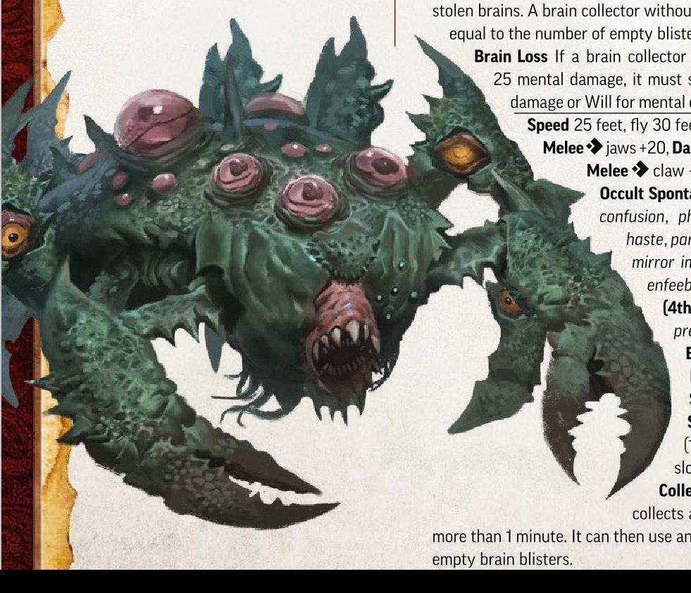 Brain collector: UhIs this an illithid thing? The monster book says they work for the "neo-thallagus" Are there ILLITHIDS IN PATHFINDER?NOT! #PF2  #TTRPG