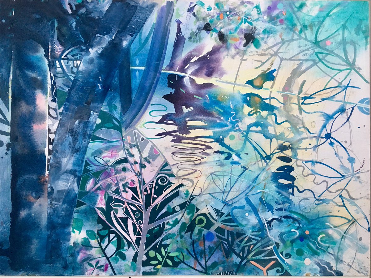 Reworked and finished  "River’s Edge - Dusk Approaching"  <a href="/TheLondonGroup1/">The London Group</a> <a href="/TheArborealists/">The Arborealists</a> <a href="/TregonyGallery/">TREGONY CONTEMPORARY.</a> <a href="/wsg_uk/">Water Street Gallery</a> @FORrowley