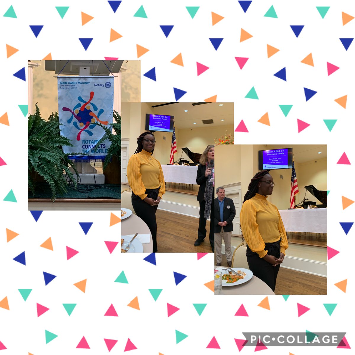 WSHCCA1780's tweet photo. Our very own HCCA Culinary professional, Jalyia Howard, is the Spotlight Student of the week at today’s Rotary meeting.  We are so proud of her! Thank you, Macon Rotary, for supporting our youth. ⁦@BibbSchools⁩ ⁦@MaconRotary⁩ ⁦@WSHCCA1780⁩ https://t.co/0irrd8OXVe