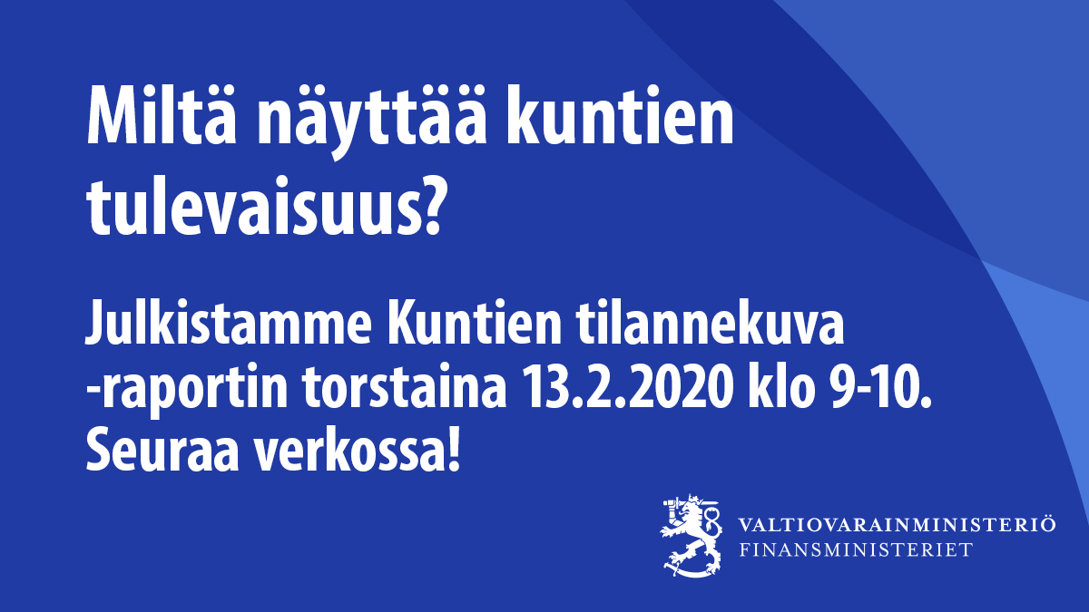 Miten väestön ikääntyminen, syntyvyyden lasku ja muuttoliike vaikuttavat kuntien talouteen, verotuloihin ja valtionosuuksiin?

Seuraa verkkolähetystä to 13.2. klo 9-10 ja tiedät enemmän.

Ohjelma ja linkki verkkolähetykseen ➡️vm.fi/tapahtumat/202…