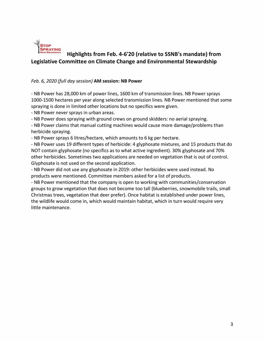 StopSprayingNB's tweet photo. If #transparency =big priority for #nbpoli during hearings on herbicide and pesticide use in #NB: https://t.co/JphuBUe0O8. #SSNB requests that live video streaming/webcasts are made available to the public for those who cannot physically attend due to #jobs/distance. #NeedToSeeIt https://t.co/Mkc0aBtemw
