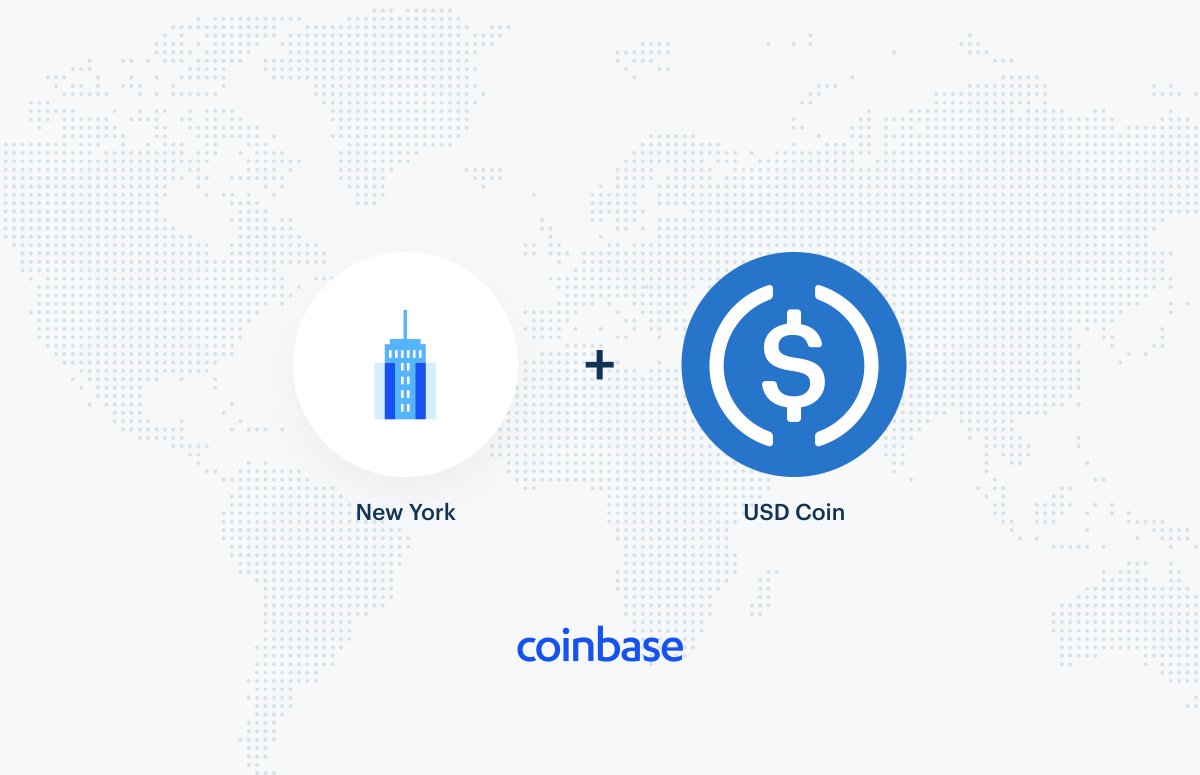 USDC ($USDC) is now available to New York residents at  https://t.co/bCG11KMQ6s and in the Coinbase iOS and Android apps. New York  residents can log in to buy, sell, convert, send, receive, or