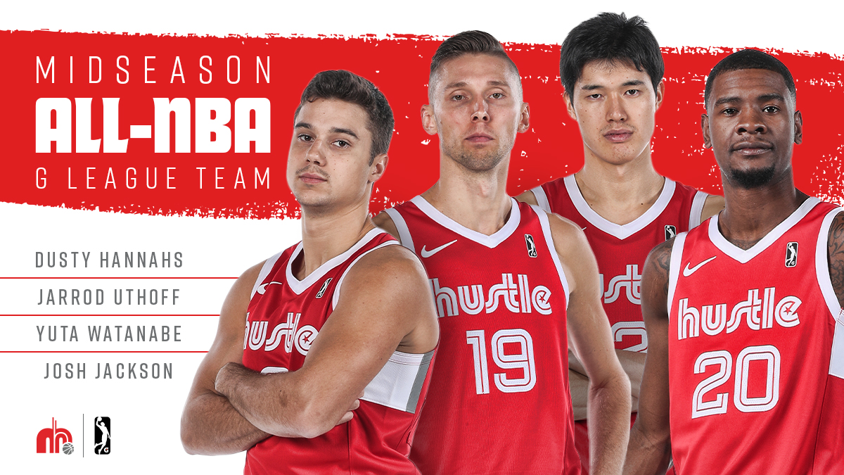 👏 <a href="/j_josh11/">Josh Jackson</a>
👏 <a href="/D_Hannahs/">DUSTY</a> 
👏 @Mr_Uthoff 
👏 <a href="/wacchi1013/">Yuta Watanabe (マネージャー管理)</a> 

𝐂𝐎𝐍𝐆𝐑𝐀𝐓𝐒 to our guys on being named to the Western Conference Mid-Season All <a href="/nbagleague/">NBA G League</a> team ✊ #HustleHard