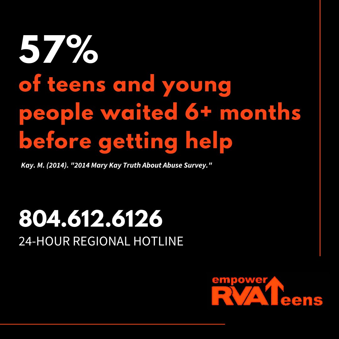 Due to factors like stigma, fear of not being believed, & simply not knowing where to go, survivors don't always seek help at first. @YWCArva is here to support survivors. You are not alone. 
#teendvmonth #TDVAM2020 #teendvam #datingviolence