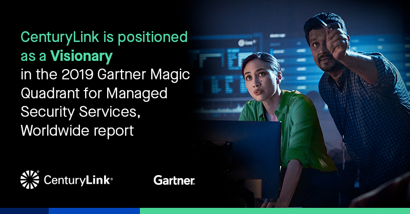We offer several options in Managed Security Services that would appeal to smaller organizations and large enterprises alike. CenturyLink is positioned as a Visionary in the Gartner 2019 Magic Quadrant for Managed Security Services, Worldwide. >> bit.ly/2Stdq8U