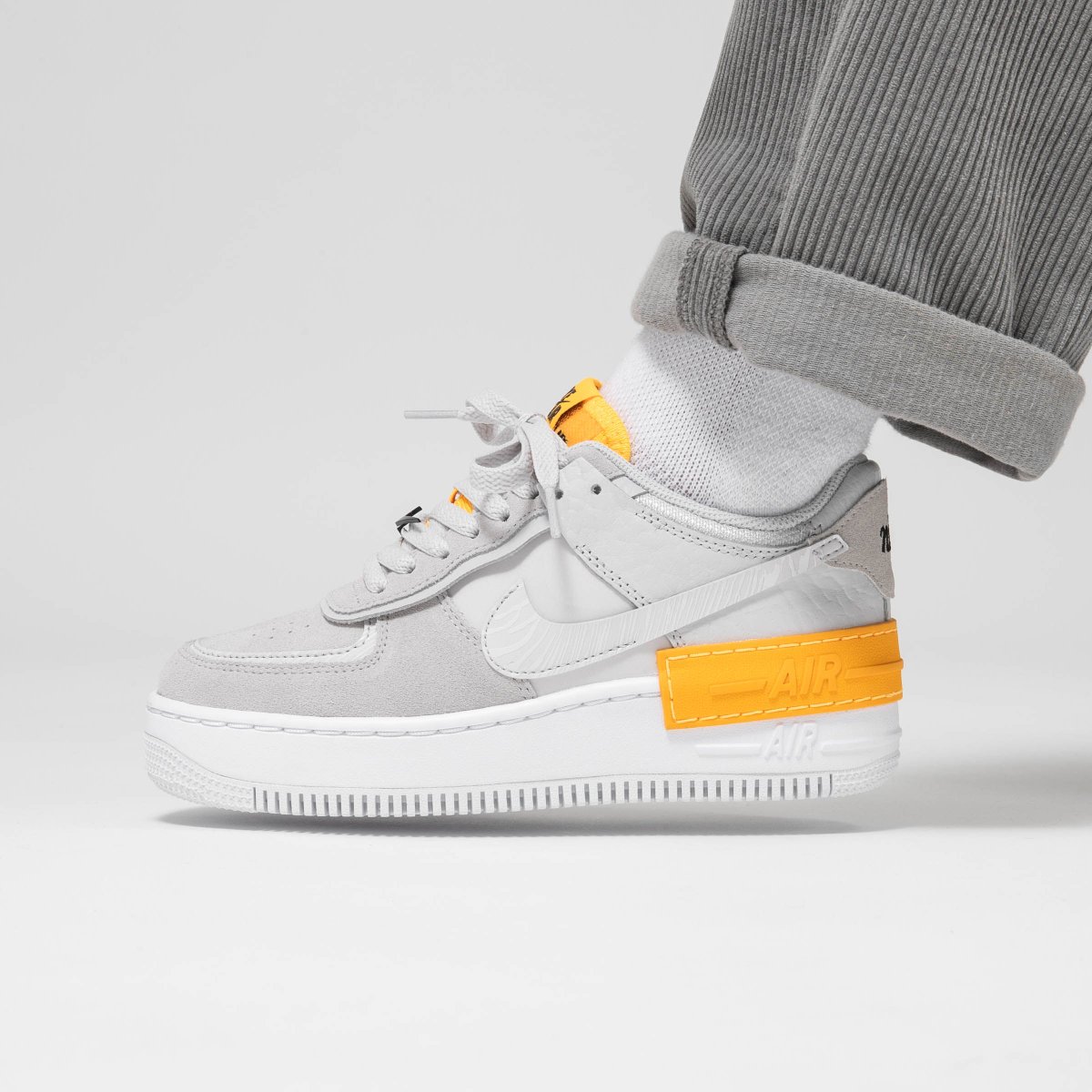 Nike Air Force 1 Shadow Vast Grey Laser Orange For Sale – New Jordans 2021