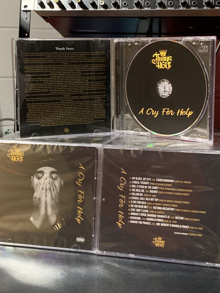 Thumpz416ix's tweet image. There’s NOTHING better than physical copies of GREAT music! Who needs

#ACryForHelp #AlbumAvailableNow #PhysicalCD #HipHop #Rap #TorontoHipHop #TorontoRap #CanadianHipHop #CanadianRap #ChristianHipHop #ChristianRap #CHH #Toronto #Canada #The6ix #God #Jesus #GoodMusic #Blessed