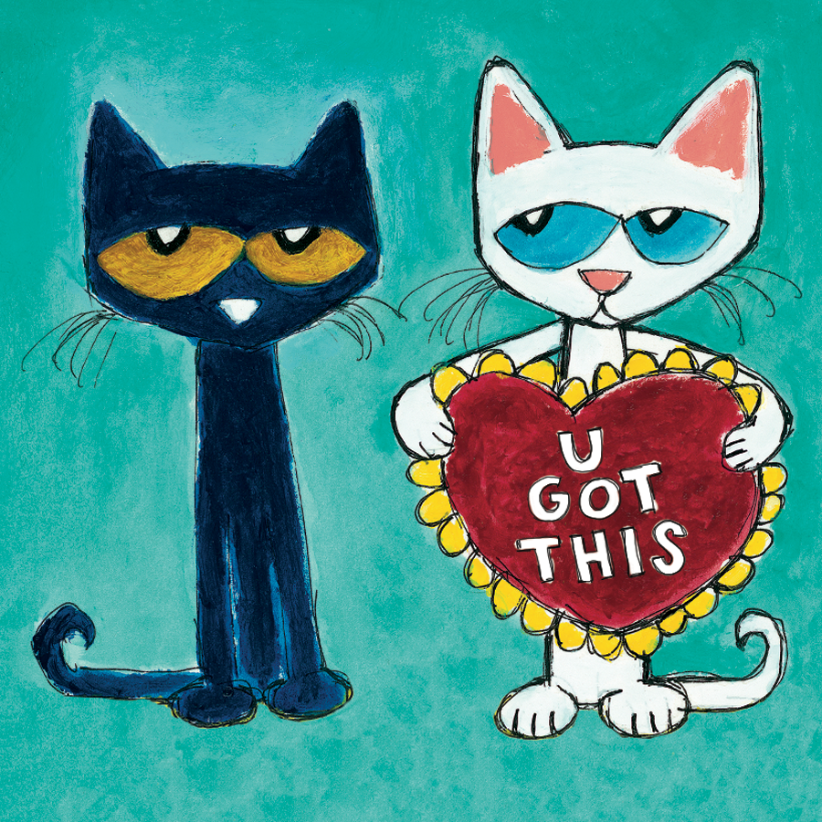 Sometimes all you need is a little support from your best friend! 💙 #mondaymotivation #petethecat #peteandcallie #valentinesday