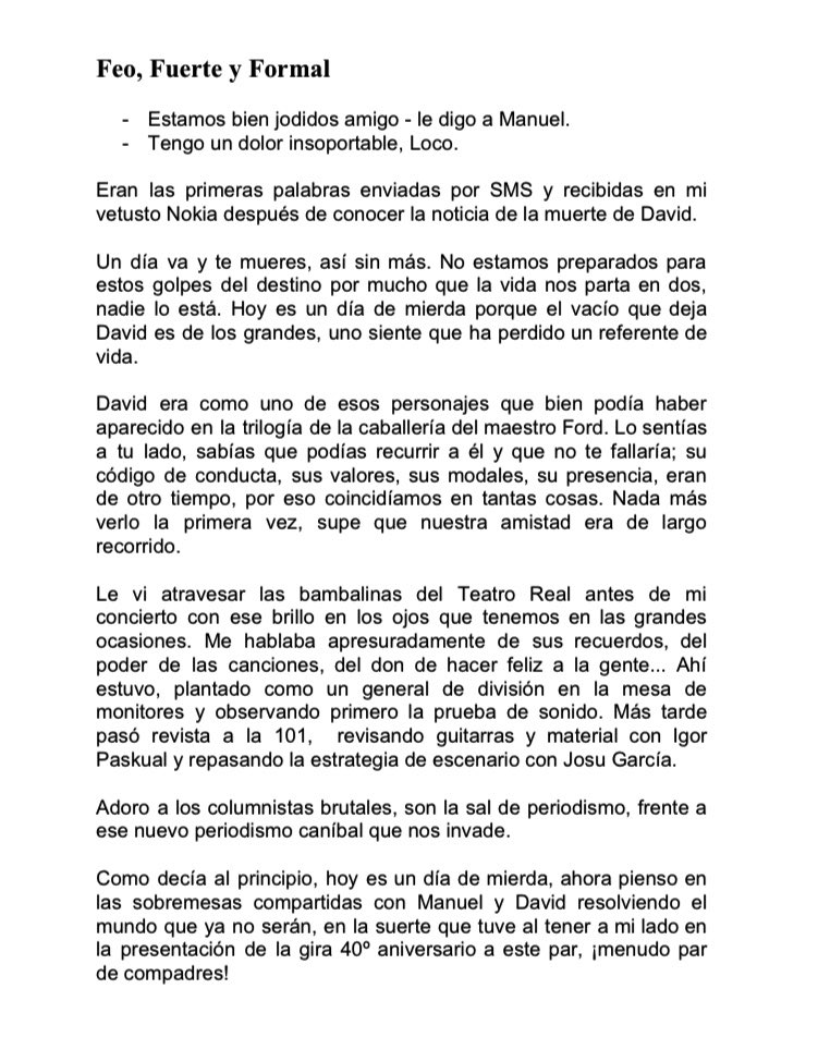 Loquillo's tweet photo. Mi homenaje a David Gistau. https://t.co/1v7TYQchsm