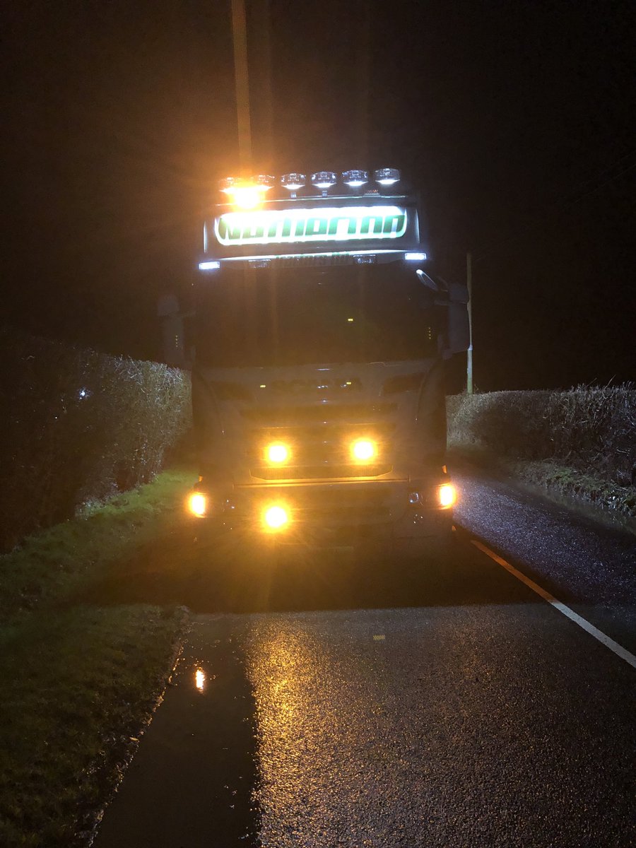 DrylandHire's tweet photo. Big thanks to Kevin from@Netherton Tractors for safe collection of another shipment to Scotland braving Storm Ciara #nothingrunslikeadeere #farmsight is here for everyday #thefuturebrightand green https://t.co/48yxkvAuaD